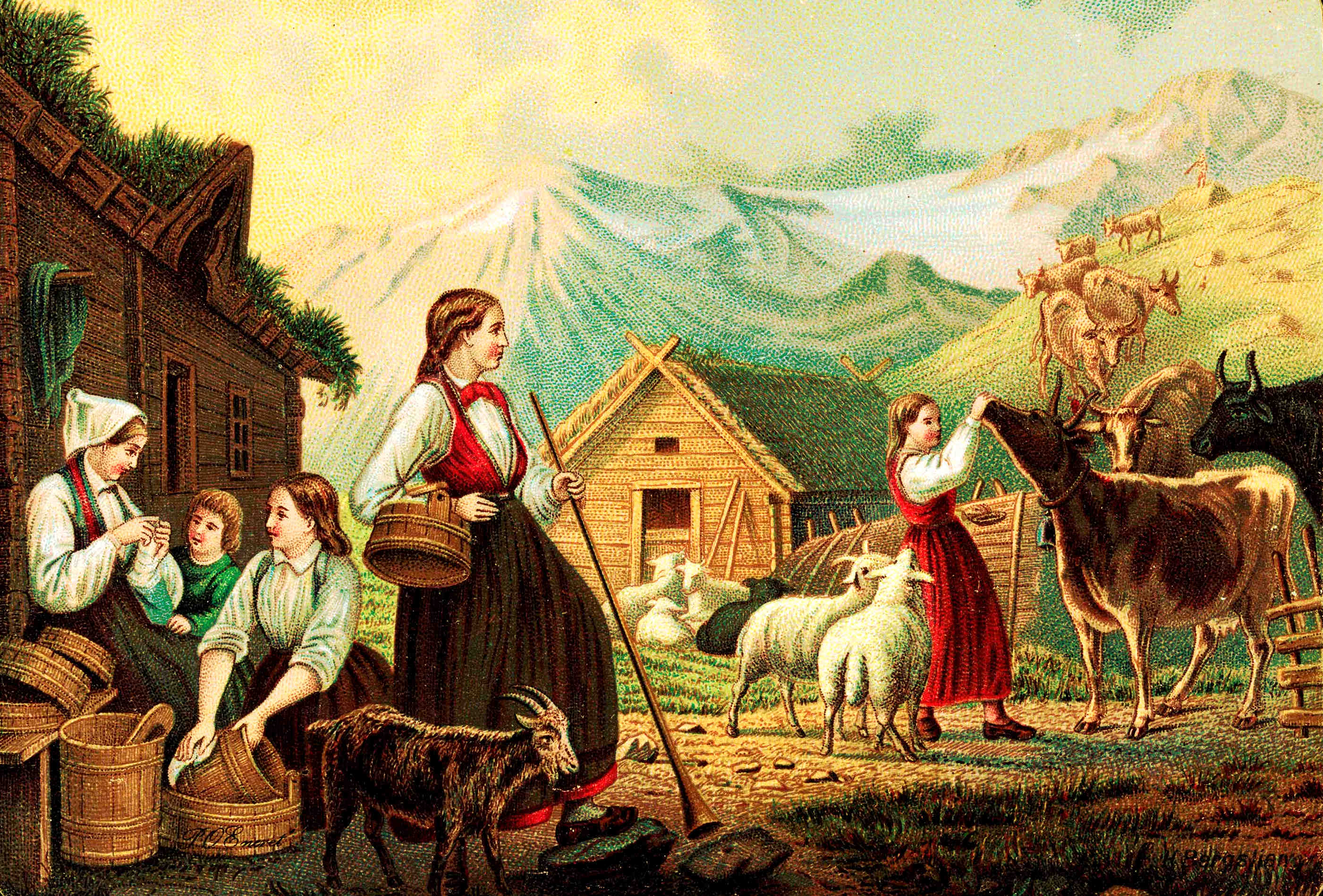 2802x1899 Old Farmer Painting - Old Farmer Painting