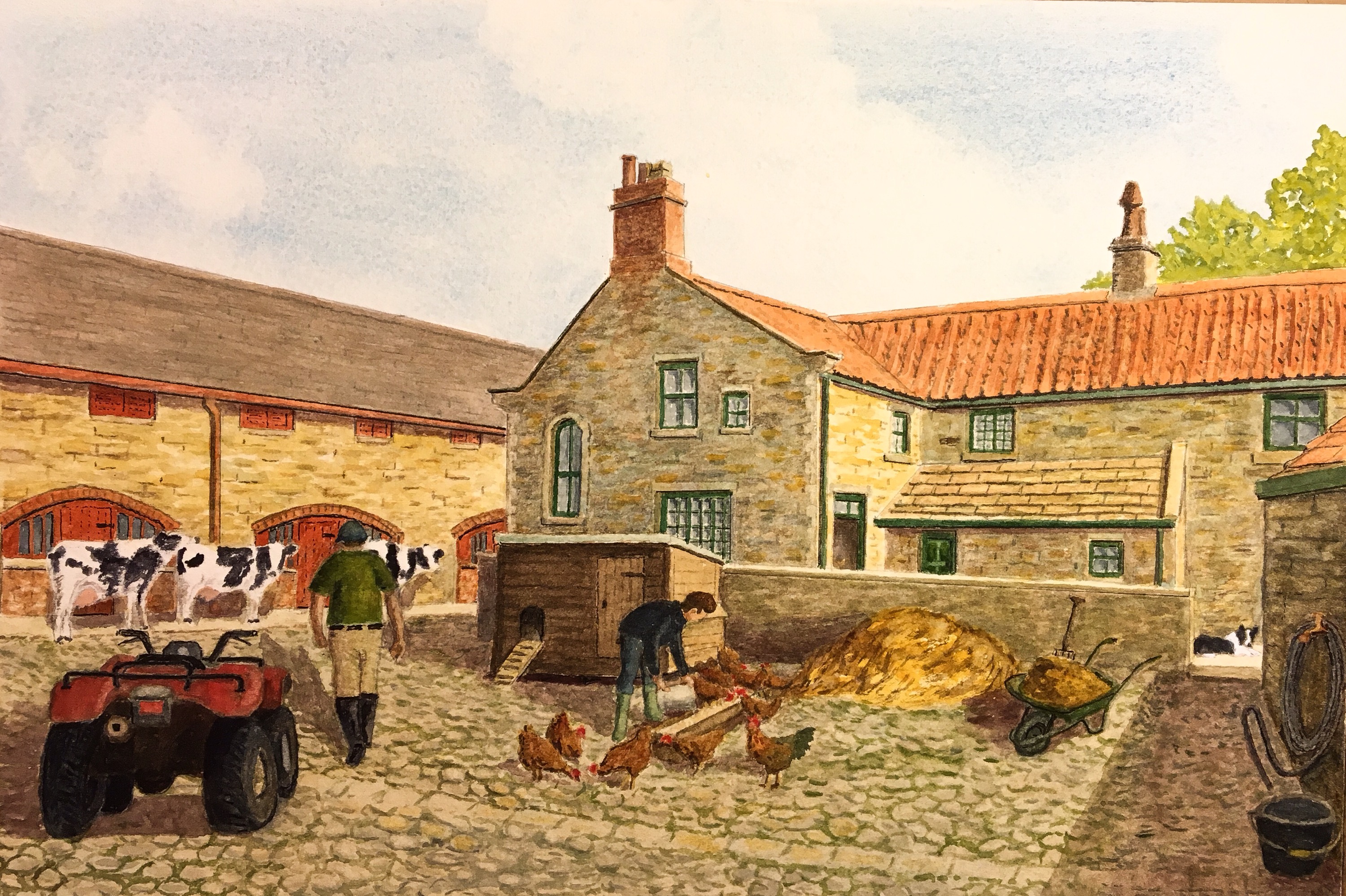 3000x1998 Watercolour Painting Richard Hart Jackson Art Page 2 - Old Farmer Painting