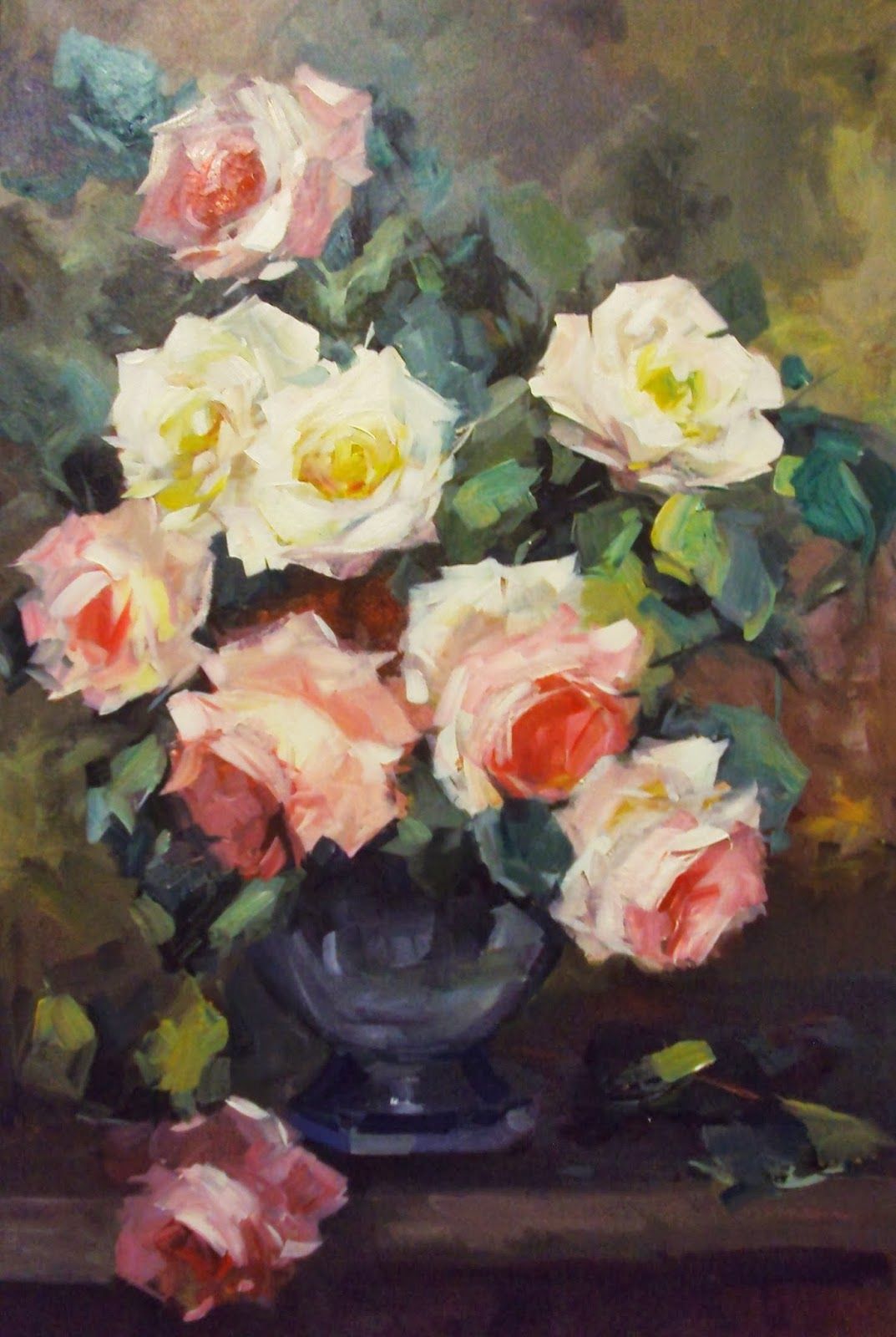 1073x1600 Old Country Roses Canvas - Old Fashioned Painting