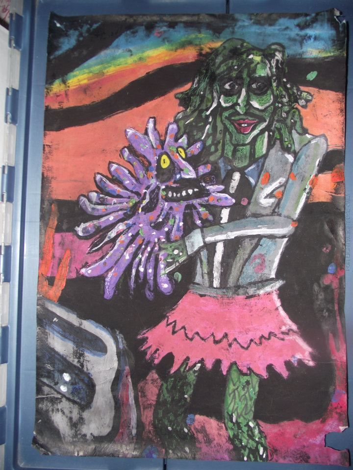 720x960 Old Gregg From The Mighty Boosh In Tempera Paint And Then Covered - Old Gregg Painting