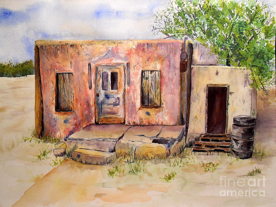 900x677 Old House In Clovis Nm Painting By Vicki Housel - Old House Painting