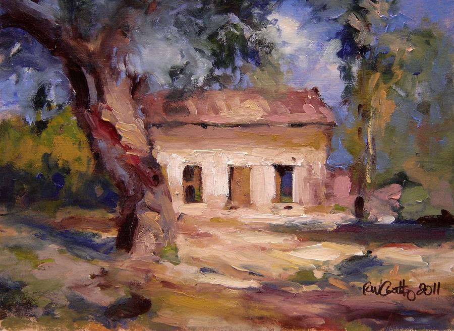 900x657 Old House In The Trees Painting By R W Goetting - Old House Painting