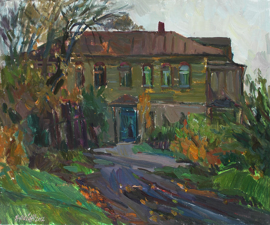 900x750 Old House Painting By Juliya Zhukova - Old House Painting