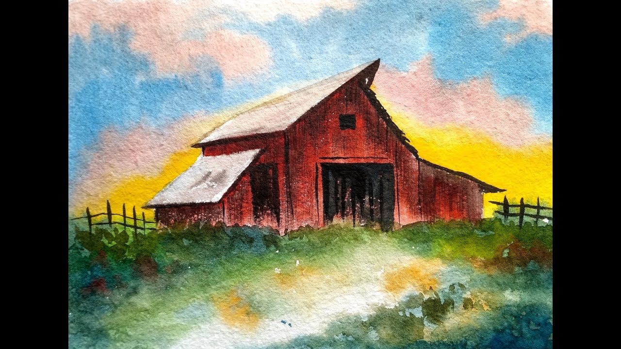 1280x720 Old House Painting With Watercolor - Old House Painting