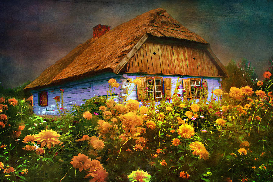 900x600 Old House Painting By Andrzej Szczerski - Old House Painting