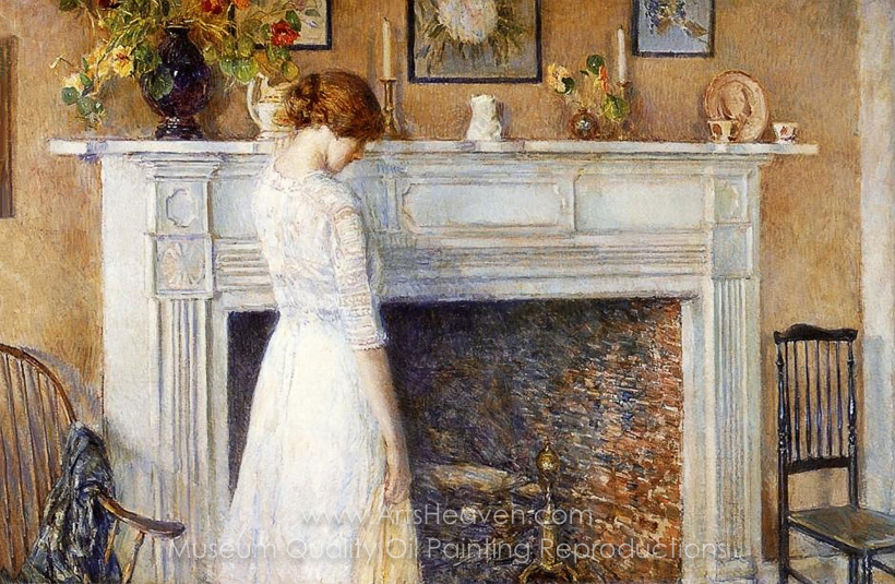 820x535 Reproduction Painting Childe Hassam In The Old House, Hand Painted - Old House Painting