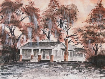 400x301 Watercolor House Paintings And Drawings - Old House Painting