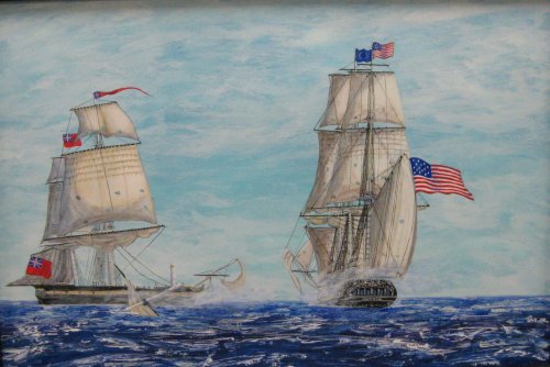500x334 Old Wooden Horse Arts Guild - Old Ironsides Painting