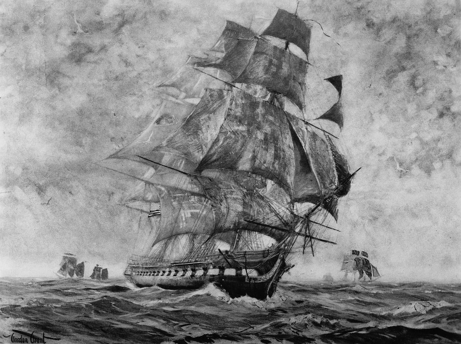 Old Ironsides Painting at PaintingValley.com | Explore collection of ...