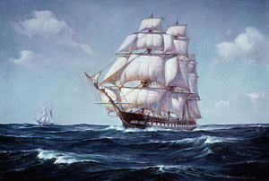 Old Ironsides Painting at PaintingValley.com | Explore collection of ...