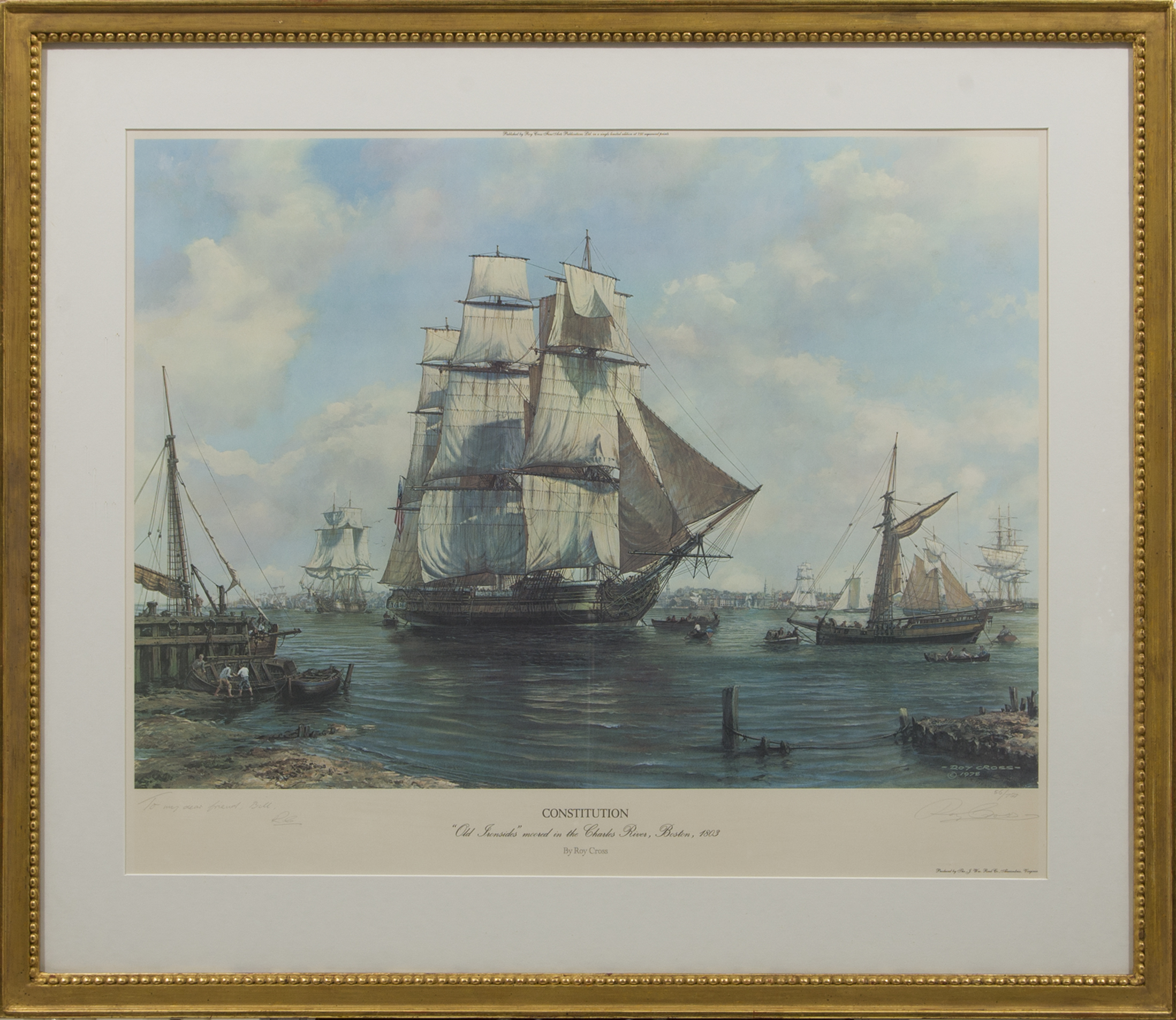 2197x1906 Haley And Steele Constitution Boston - Old Ironsides Painting