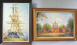 300x178 Search All Lots Skinner Auctioneers - Old Ironsides Painting Value
