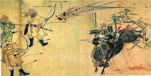 500x254 Japanese Martial Arts History - Old Japanese Samurai Painting