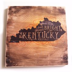 236x234 My Old Kentucky Home Custom State Painting Wooden By Handymomma - Old Kentucky Home Painting