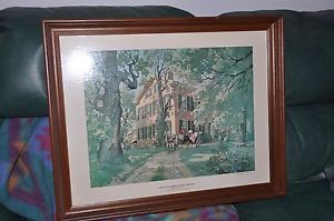 300x199 Vintage Copy Of My Old Kentucky Home Painting Ebay - Old Kentucky Home Painting