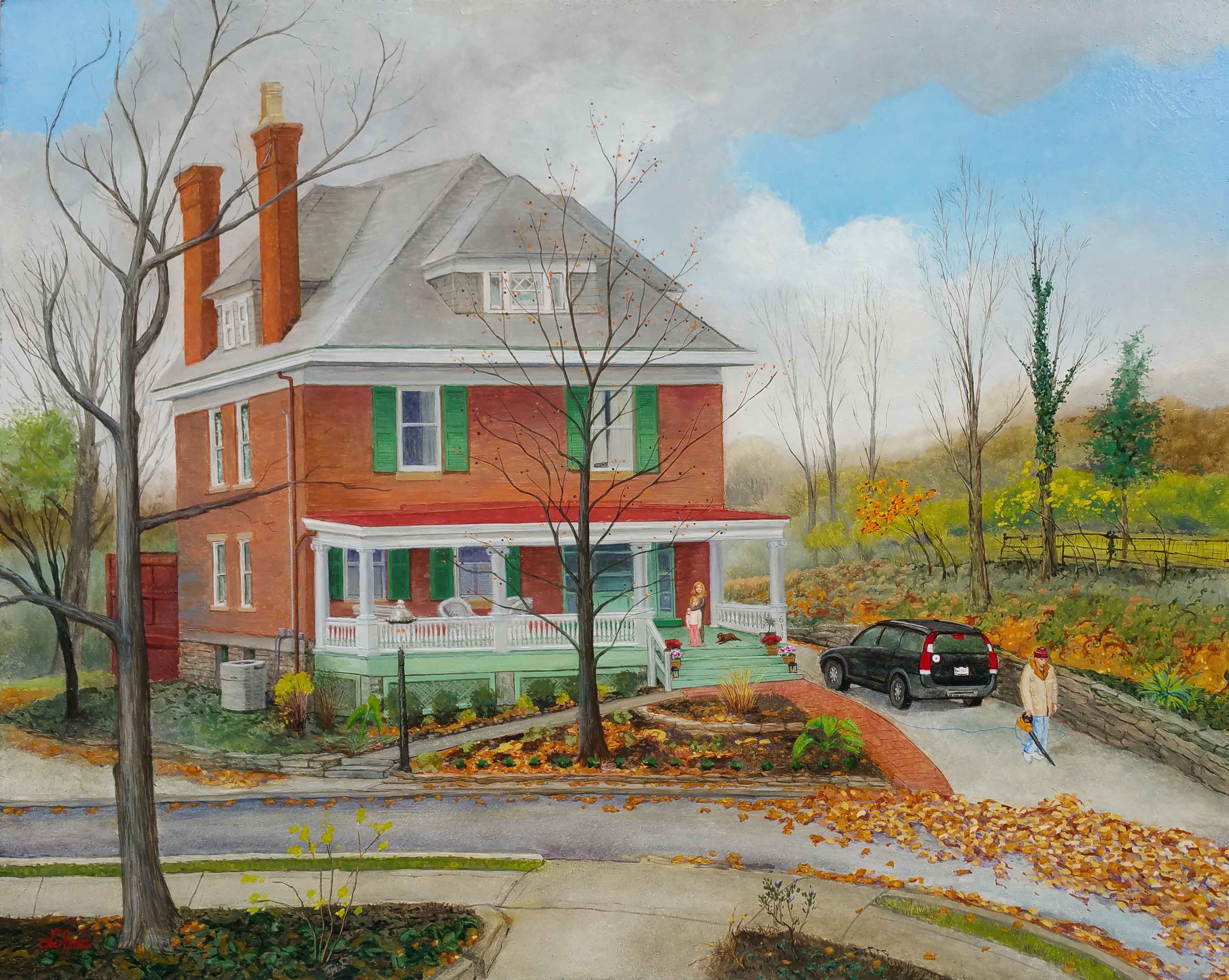 3499x2790 Home Portraits Painted By Tom Lohre - Old Kentucky Home Painting
