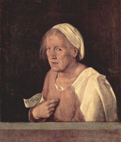 500x588 Old Woman Giorgione Oil Painting Reproductions And Prints - Old Lady Painting