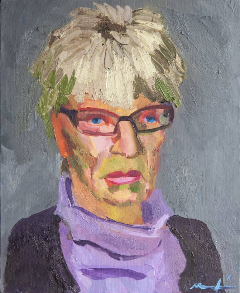 770x939 Saatchi Art Old Lady Painting By Medea Yankova - Old Lady Painting