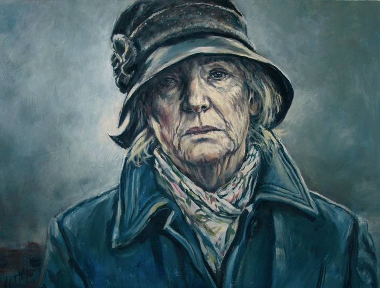 770x583 Saatchi Art Old Lady Painting By Sylvia Stratieva - Old Lady Painting
