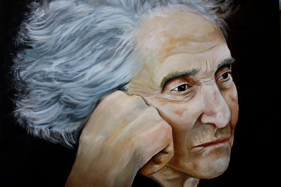 900x600 Old Lady - Old Lady Painting