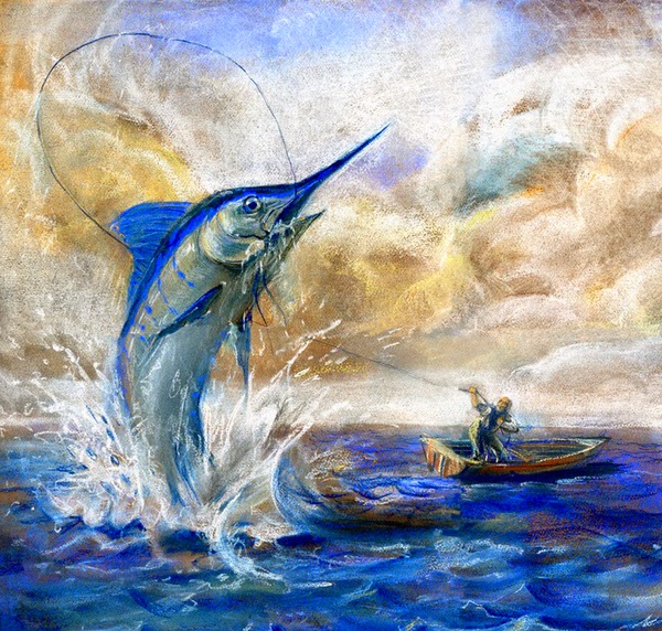 600x572 Pop Culture Lunch Box Classic Reads The Old Man And The Sea - Old Man And The Sea Painting