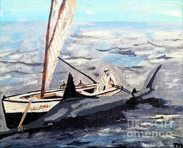 600x485 The Old Man And The Sea - Old Man And The Sea Painting