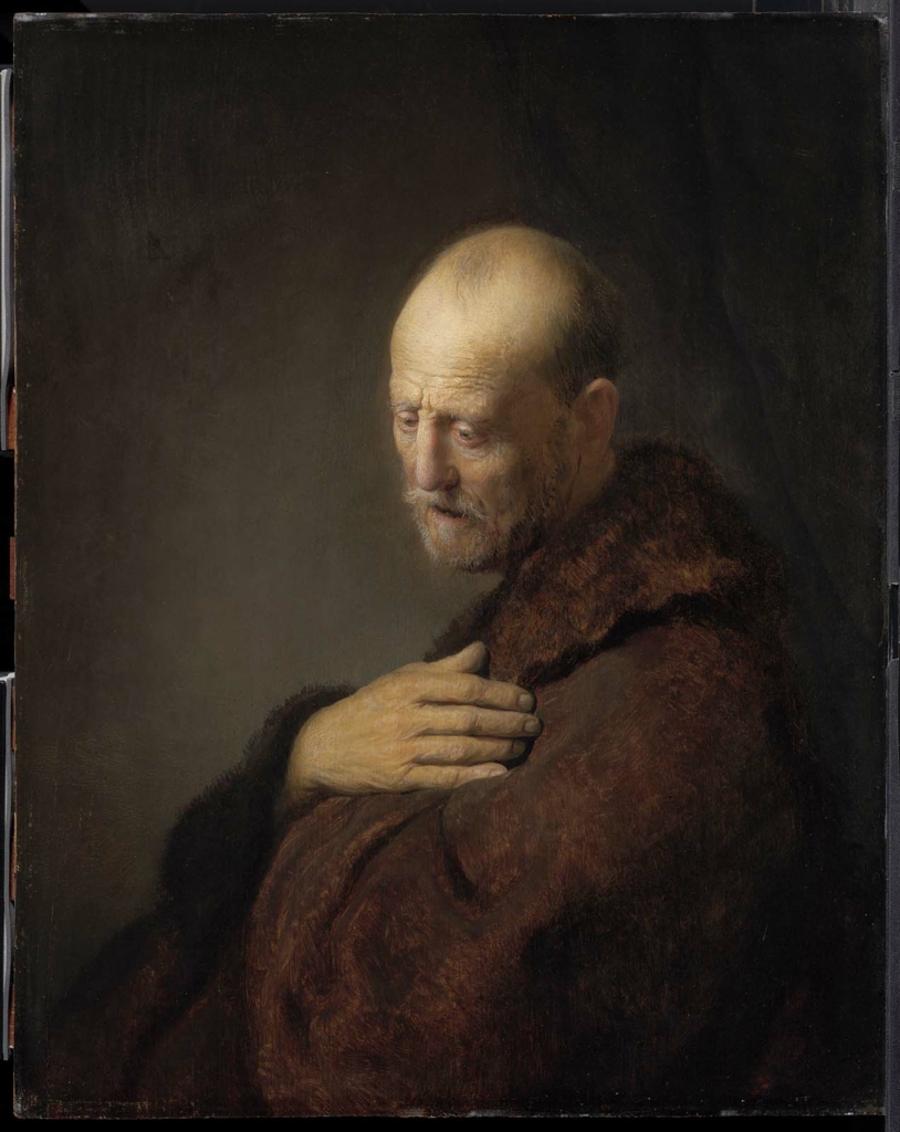 814x1024 Old Man In Prayer Museum Of Fine Arts, Boston - Old Man And Woman Painting