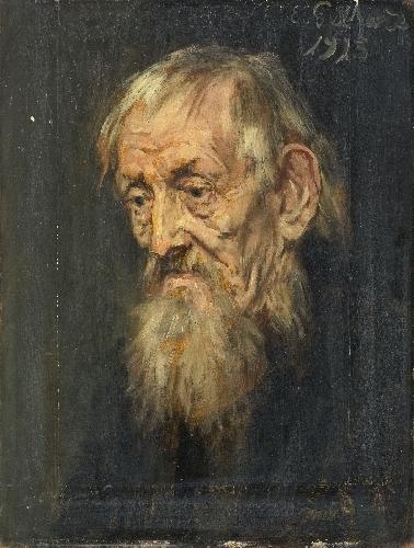 378x500 Portrait Of An Old Man, 1913 - Old Man And Woman Painting