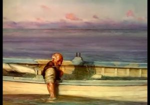 300x210 Old Man And The Sea Painting The Old Man And The Sea Book - Old Man By The Sea Painting