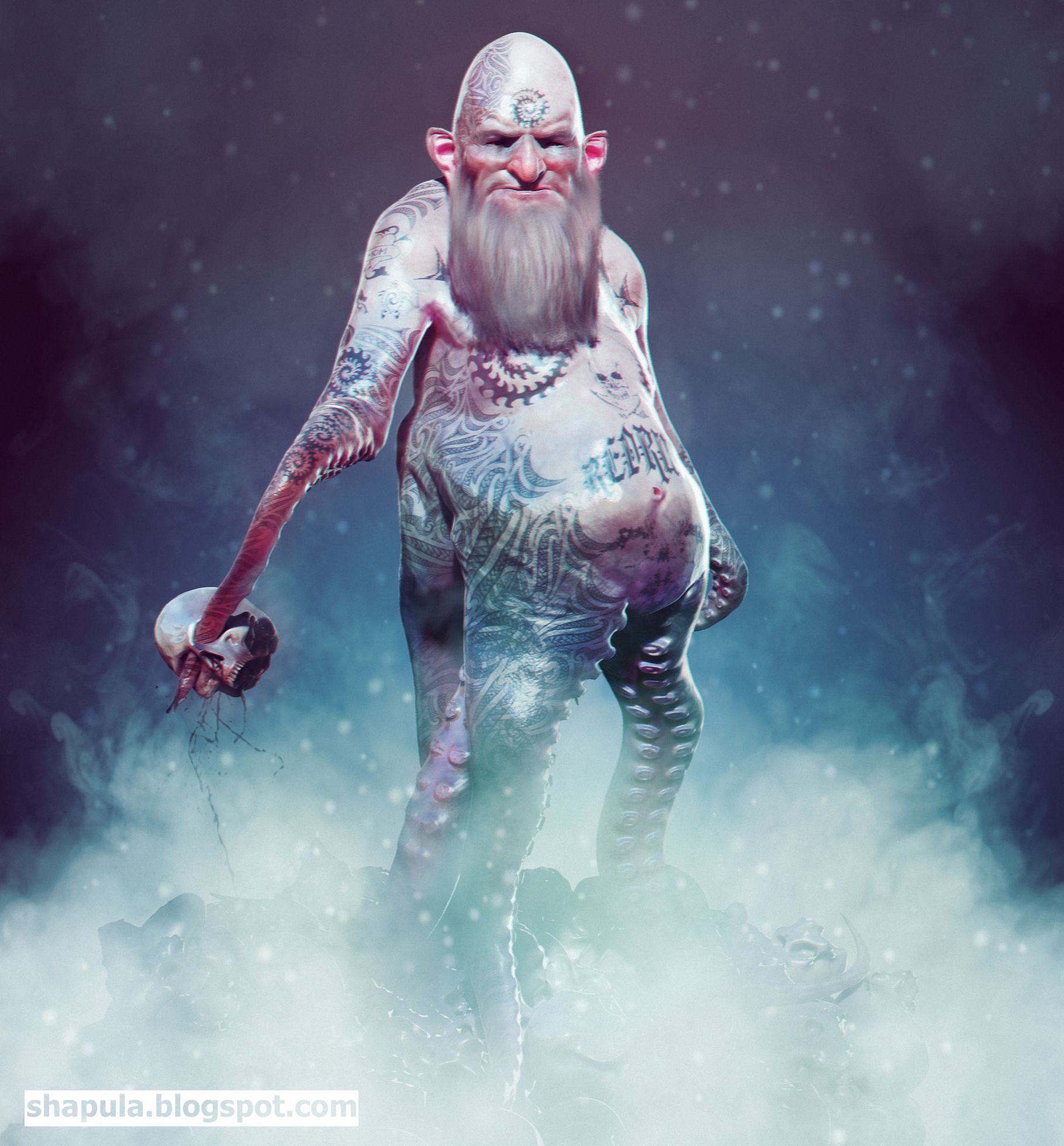 1820x1960 The Old Man Of The Sea By Shapula - Old Man By The Sea Painting