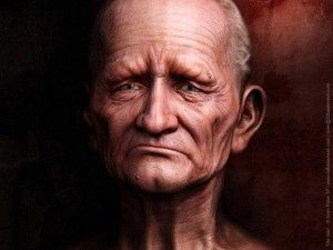 300x225 Old Man Painting Makeup Morgue Age Male Paintings - Old Man Face Painting