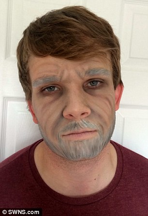 306x445 Make Up Artist Turns Herself Into Fantasy Characters Using Face - Old Man Face Painting