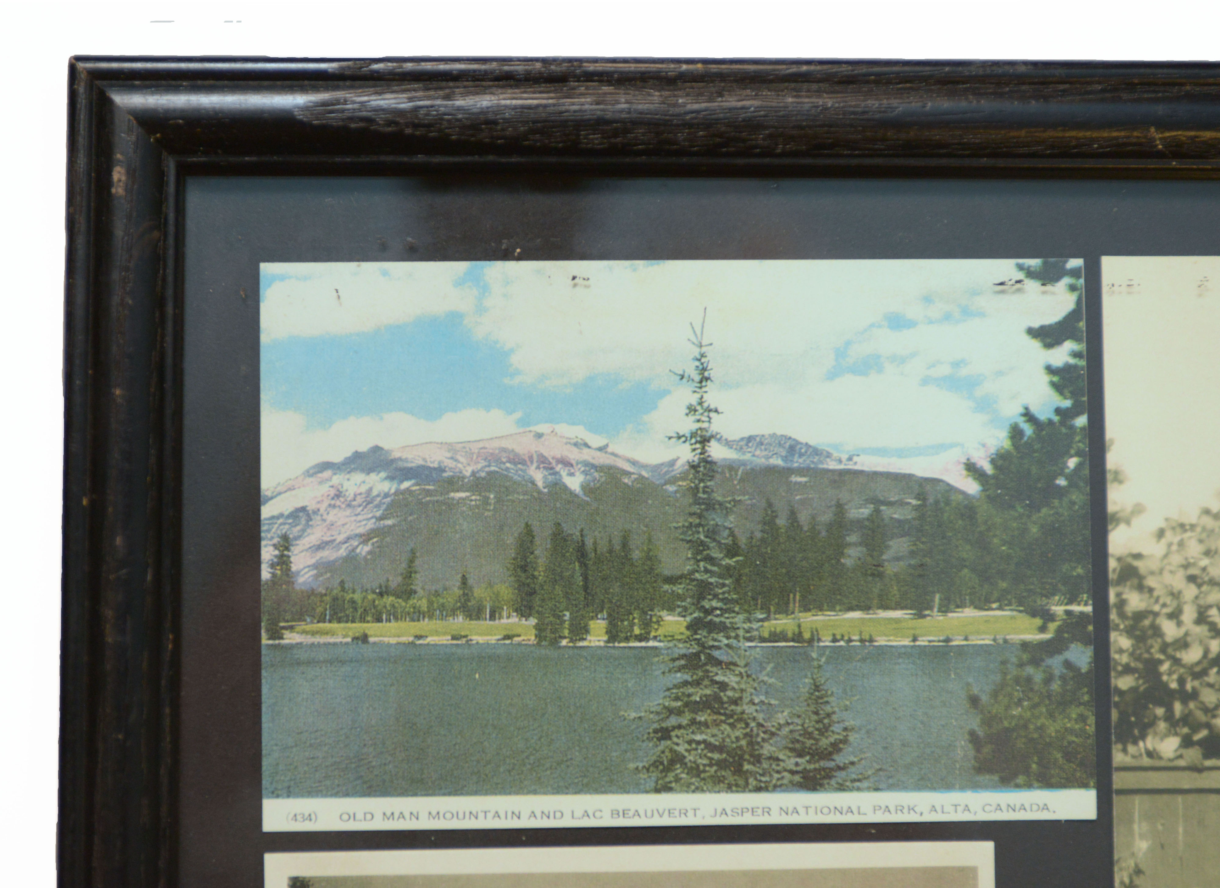 4000x2910 Vintage Photographs Framed Collage, Fishing Theme, Lac Beauvert - Old Man Fishing Painting