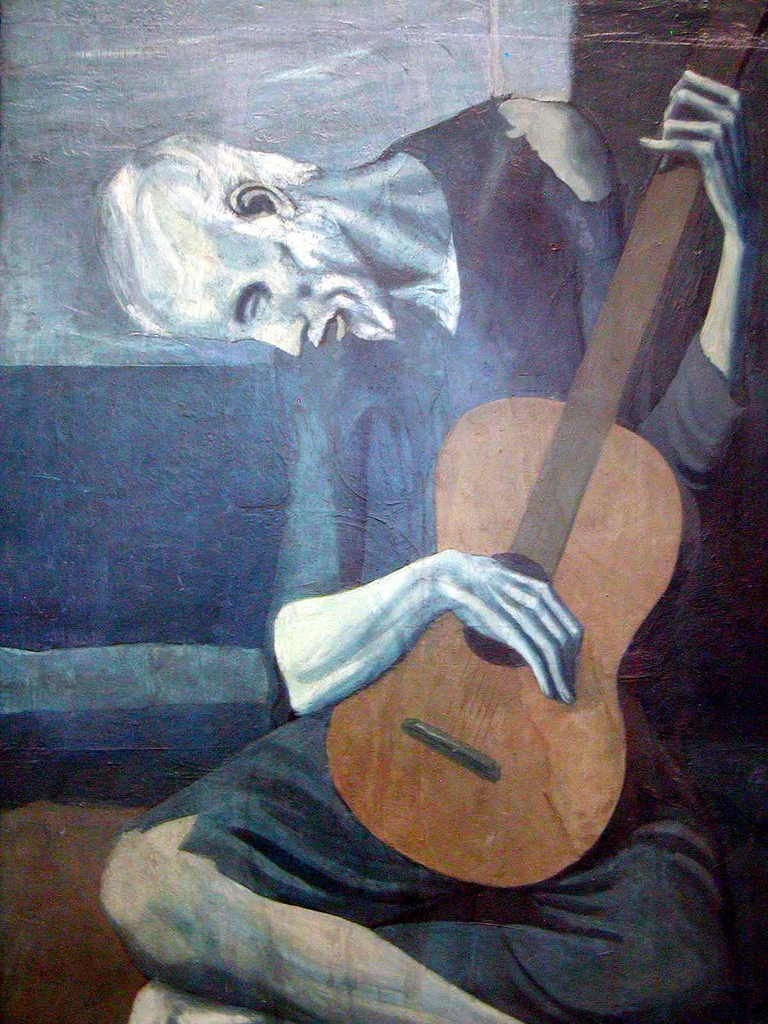 768x1024 Picasso - Old Man Guitar Painting