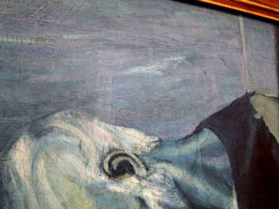 400x300 The Ghostly Woman In Picasso's Old This Happened - Old Man Guitar Painting