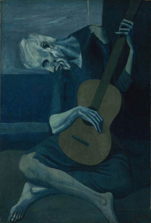 522x768 The Old Guitarist By Pablo Picasso - Old Man Guitar Painting