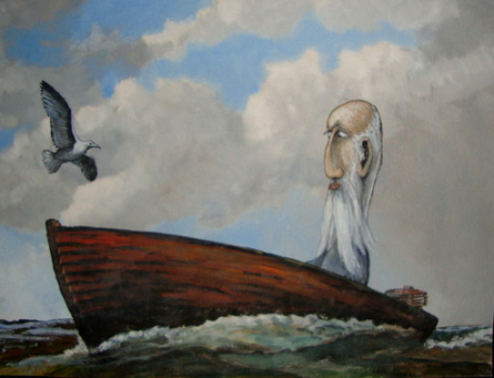 445x341 S Art For Art's Sake! - Old Man In The Sea Painting