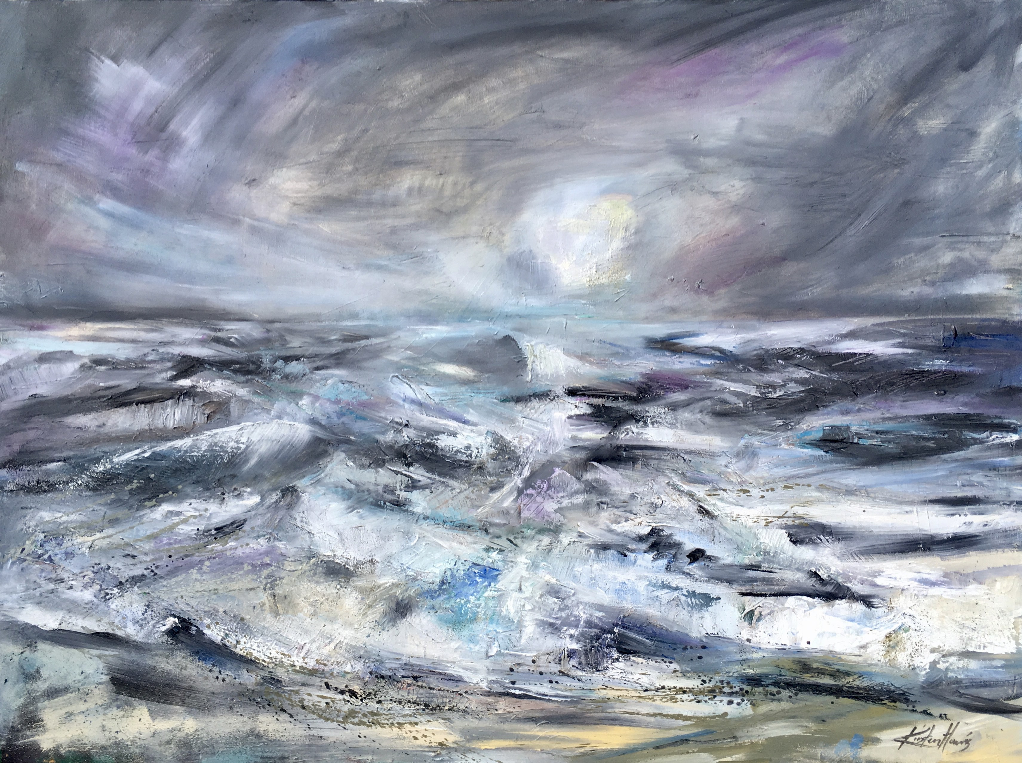 3423x2557 The Old Man And The Sea Kirsten Harris Art - Old Man In The Sea Painting