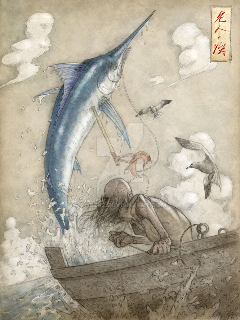 774x1031 The Old Man And The Sea Byez82 - Old Man In The Sea Painting