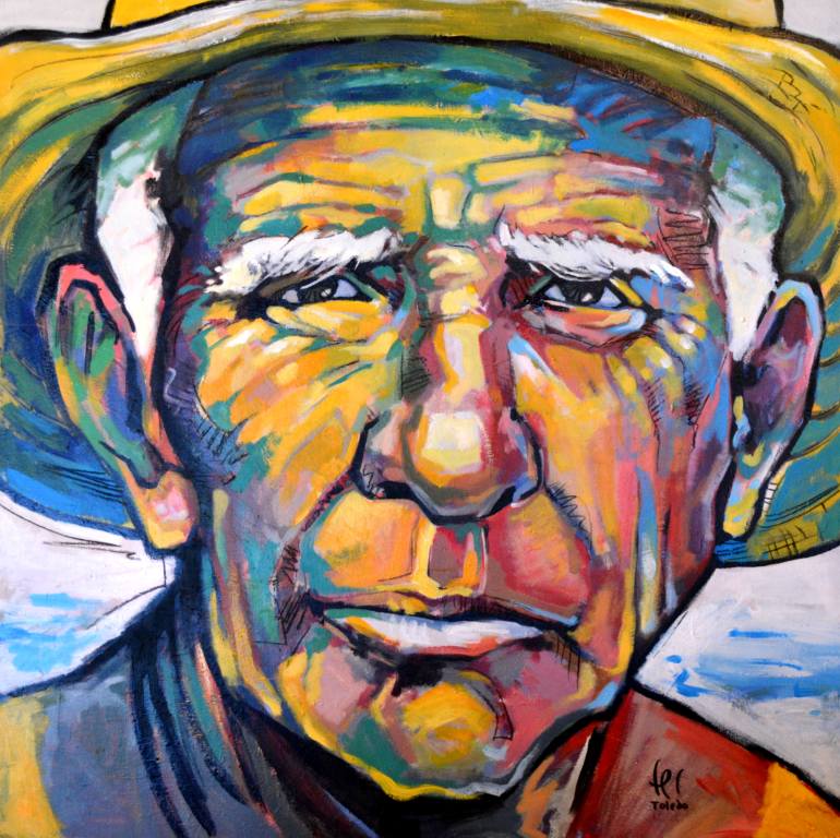 770x768 Saatchi Art Old Man And Sea Painting By Fernando Toledo - Old Man Of The Sea Painting