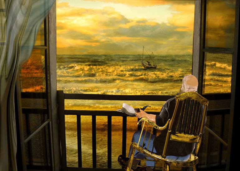 770x550 Saatchi Art The Old Man And The Sea Painting By Anne Weirich - Old Man Of The Sea Painting