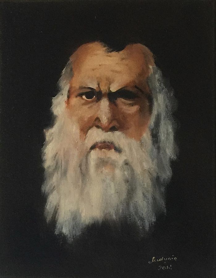 699x900 Portrait Of An Old Man Painting By Ryszard Ludynia - Old Man Painting