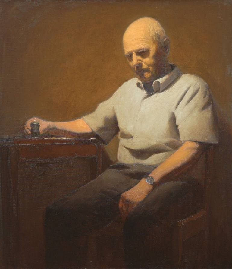 770x892 Saatchi Art Old Man With A Drink Painting By Dirk Jan Zetstra - Old Man Painting