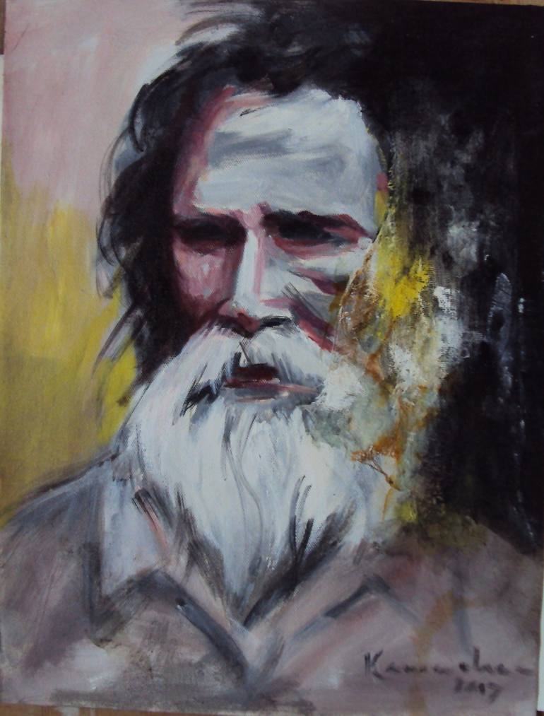 770x1013 Saatchi Art Portraiture (Old Man) Painting By Ram Mohan - Old Man Painting