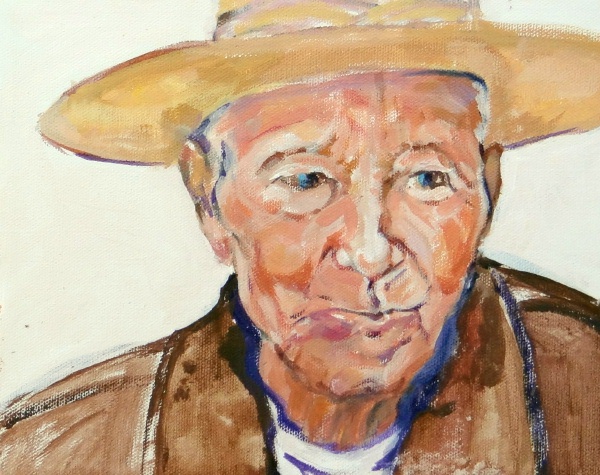600x475 Painting With Pencil Exercise Two Hour Portrait Old Man - Old Man Portrait Painting