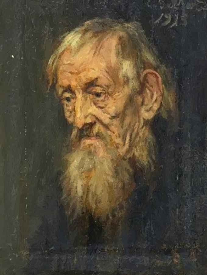 680x900 Portrait Of An Old Man 1913 Painting By Gebhardt Eduard Von - Old Man Portrait Painting