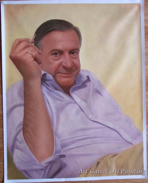 517x640 High Quality Hand Made Portrait Paintings On Canvas Commission - Old Man Portrait Painting