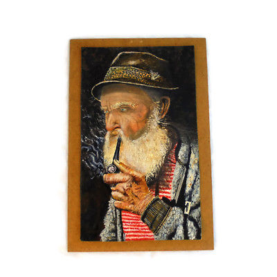400x400 Original Painting Of An Old Man Smoking Pipe Portrait Of An Old - Old Man Smoking Pipe Painting