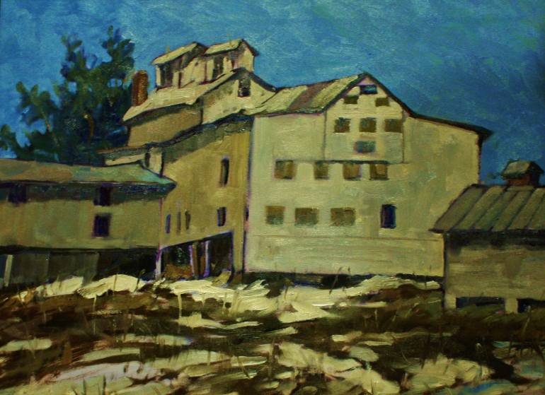 770x559 Saatchi Art Old Mill Painting By Frank Rump - Old Mill Painting