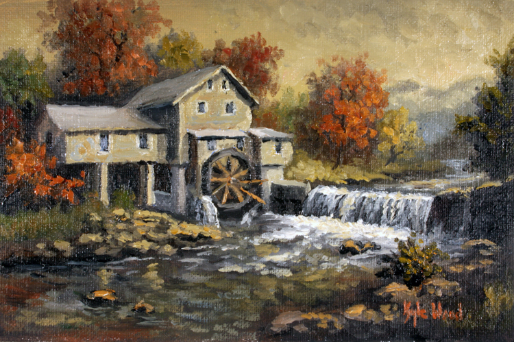 750x499 The Old Mill By Kyle Wood Dutch Art Gallery - Old Mill Painting